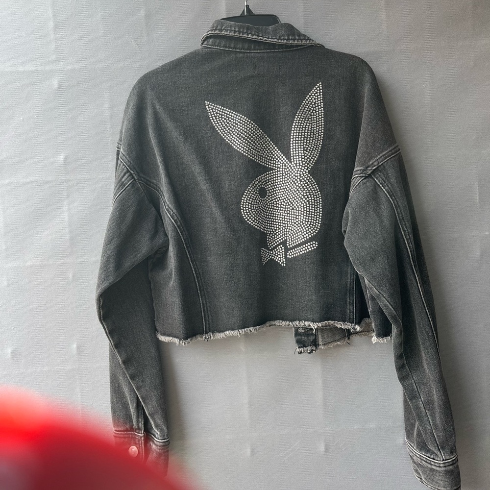playboy/pacsun jean jacket cropped